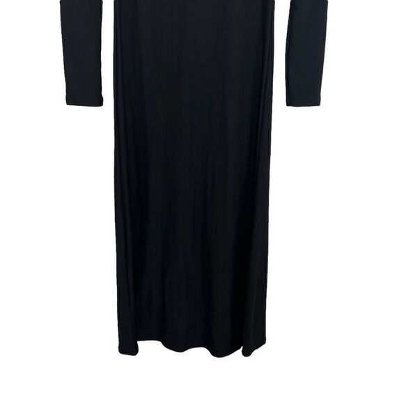 Aqua Black Open Back Puff Sleeve Midi Dress Size XS - Picture 6 of 8